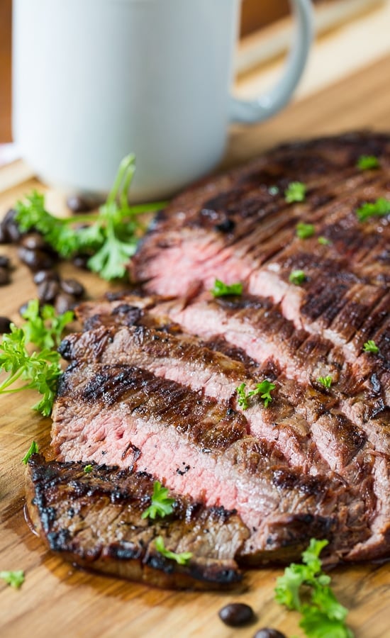Coffee and Soy Marinated Flank Steak. Who would have thought coffee would make such a great marinade addition?
