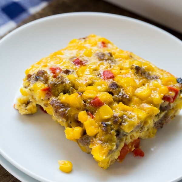 Corn and Sausage Pudding