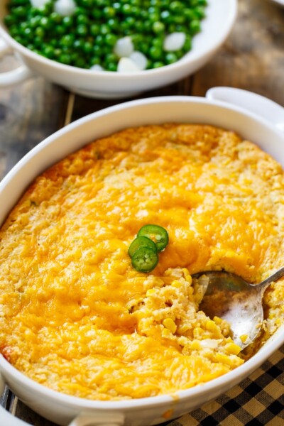 Cheesy Jalapeno Corn Casserole - Spicy Southern Kitchen