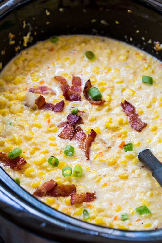 Crock Pot Corn Chowder Spicy Southern Kitchen