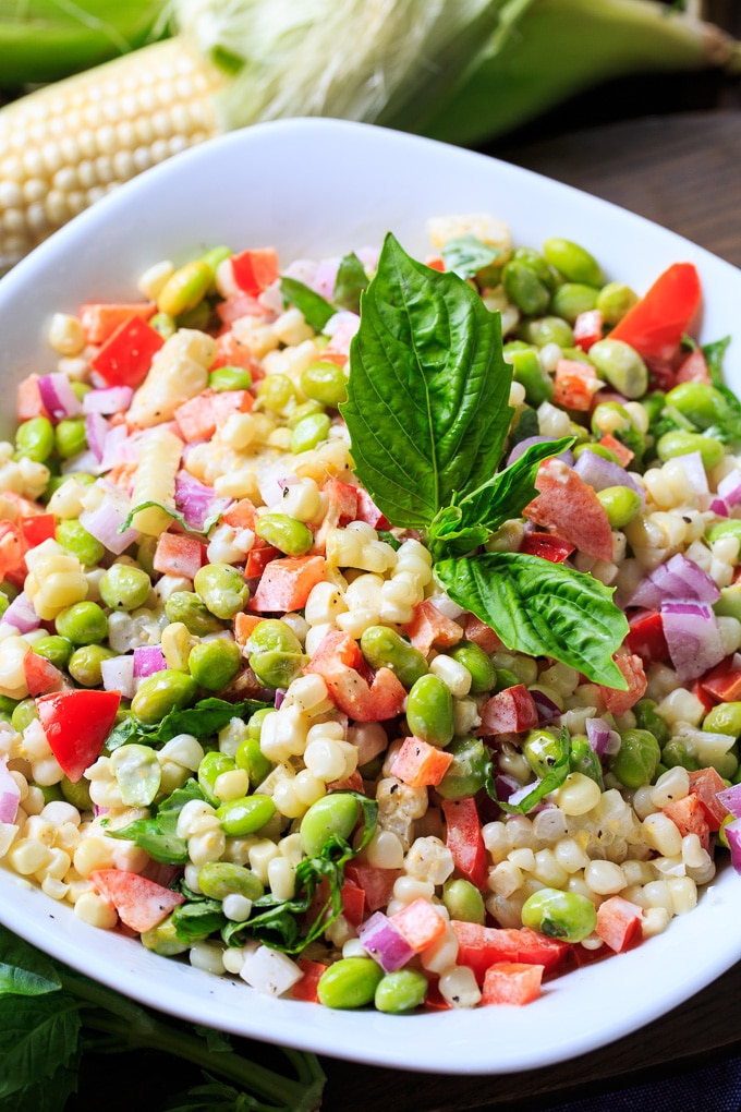 Roasted Corn and Edamame Salad