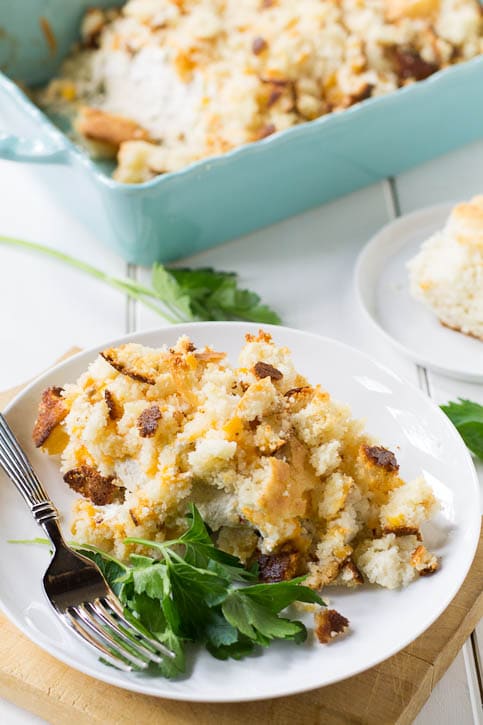 Chicken Cornbread Casserole - Spicy Southern Kitchen