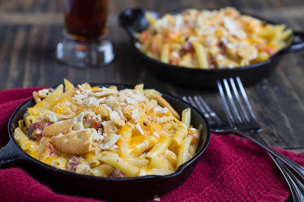 Cajun Mac and Cheese with Crawfish and Andouille Sausage