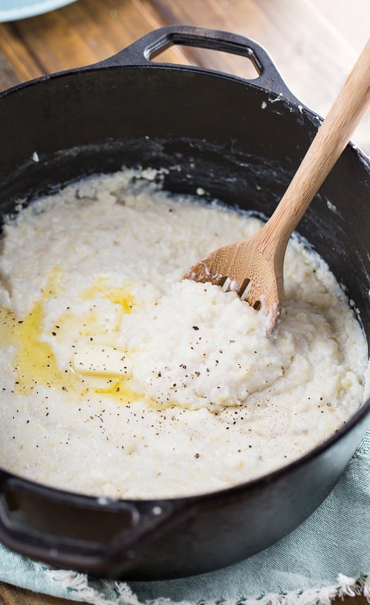 Cream Cheese Grits - super creamy and rich!