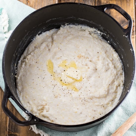 Cream Cheese Grits - super rich and creamy.
