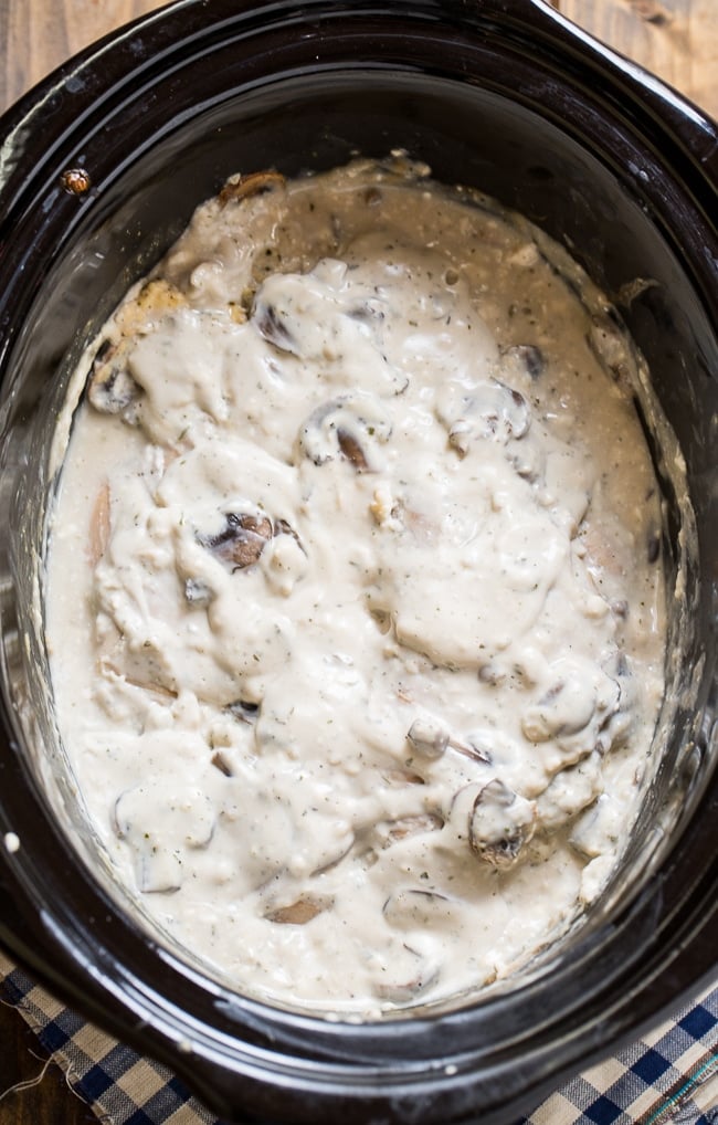 Creamy Crock Pot Chicken cooks up super tender with tons of flavor from ranch seasoning mix and cream cheese.