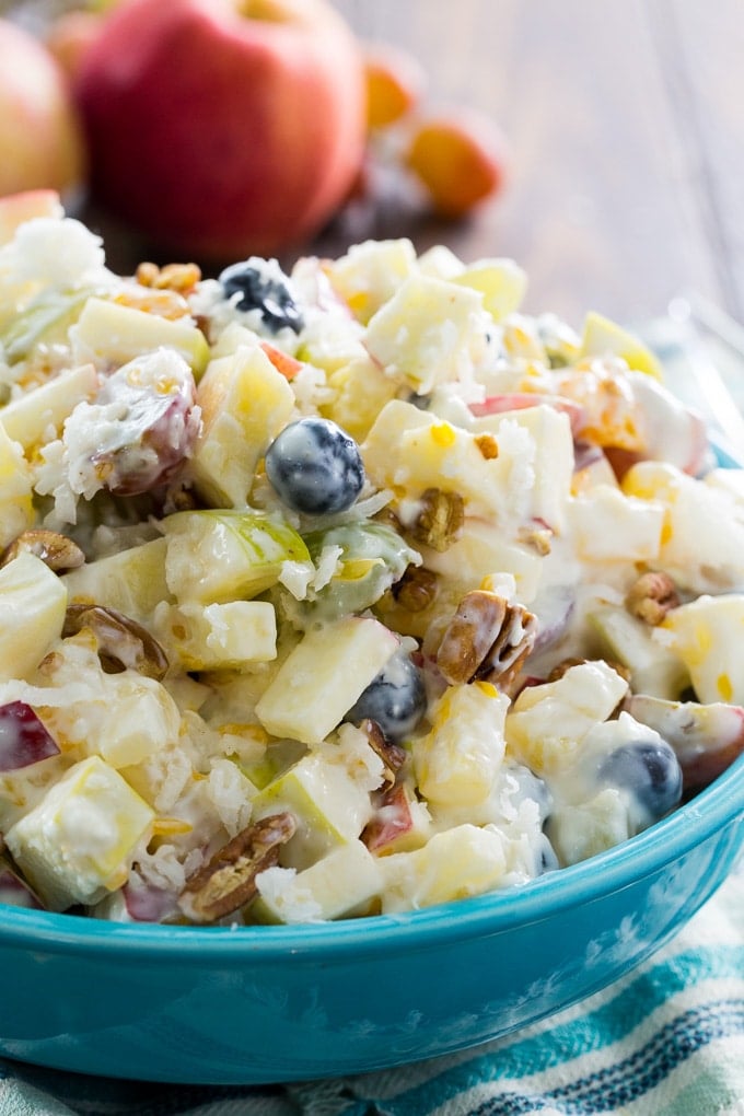Creamy Fruit Salad is great for potlucks!