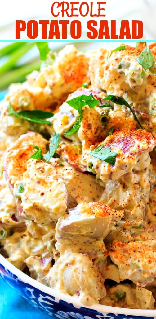 Close-up of Creole Potato Salad