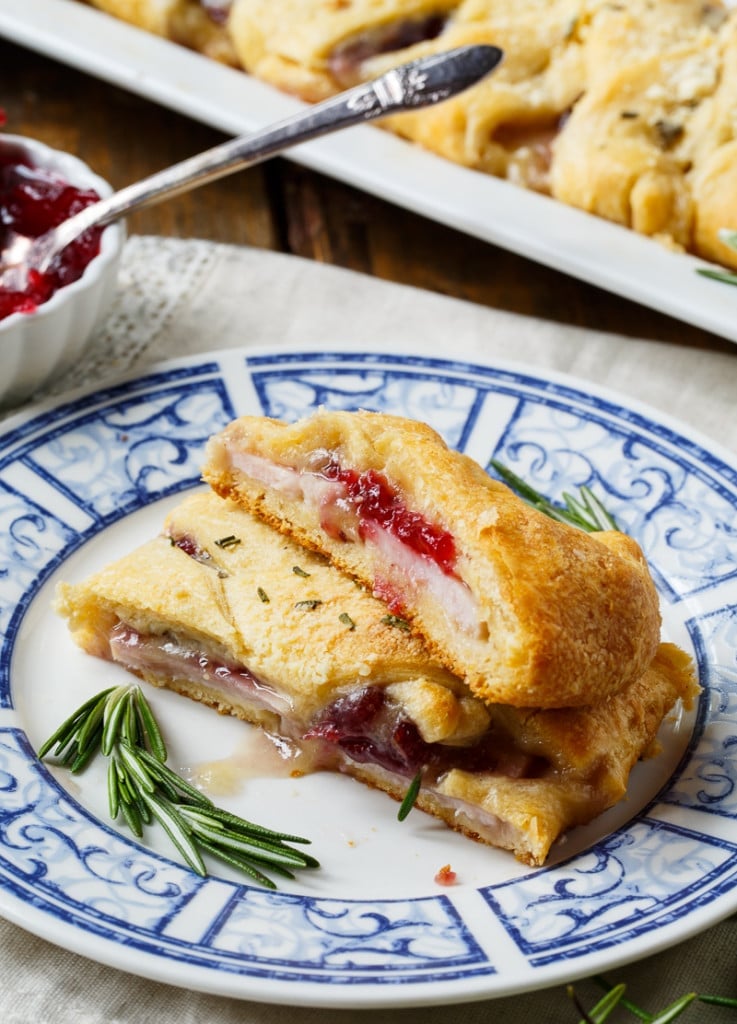 Turkey, Cranberry, and Brie Crescent Braid