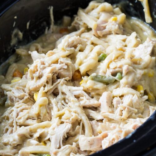 Crock Pot Chicken and Noodles - Spicy Southern Kitchen