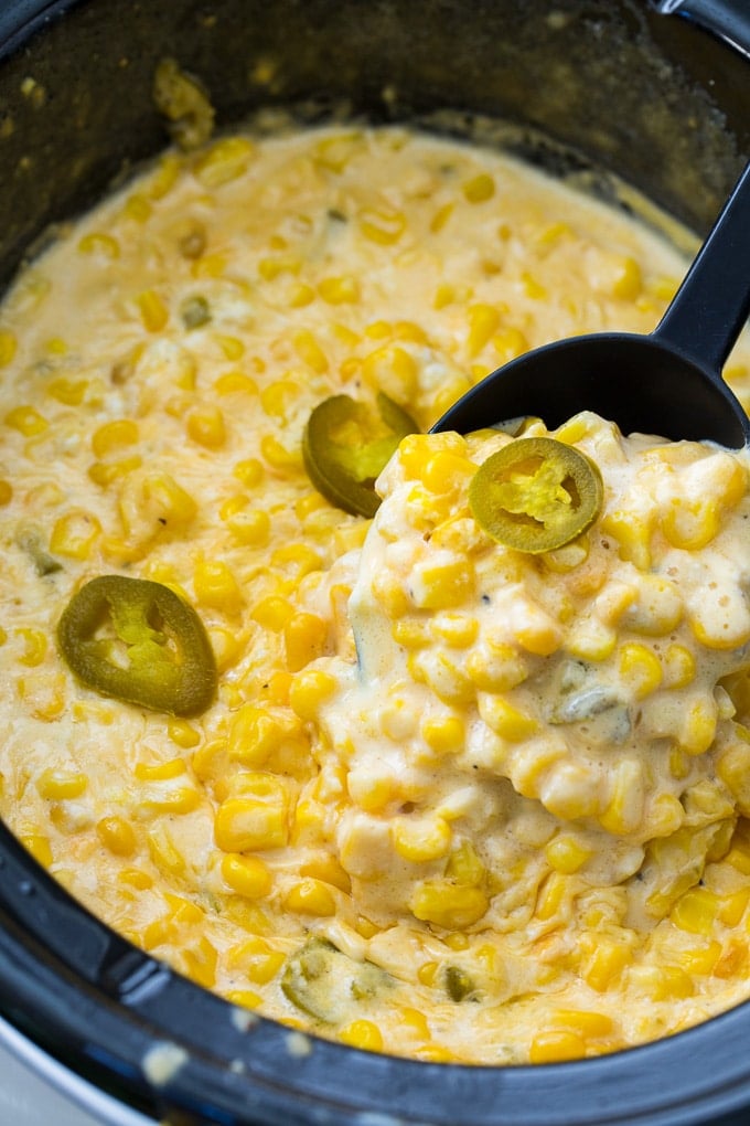 Slow Cooker Jalapeno Creamed Corn