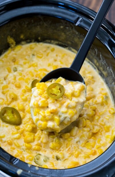 Crock Pot Jalapeno Creamed Corn - Spicy Southern Kitchen