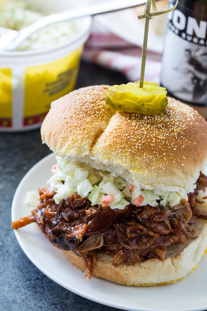 Crock Pot Root Beer Pulled Pork - Spicy Southern Kitchen