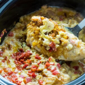 Crock Pot Cheesy Stuffing Chicken