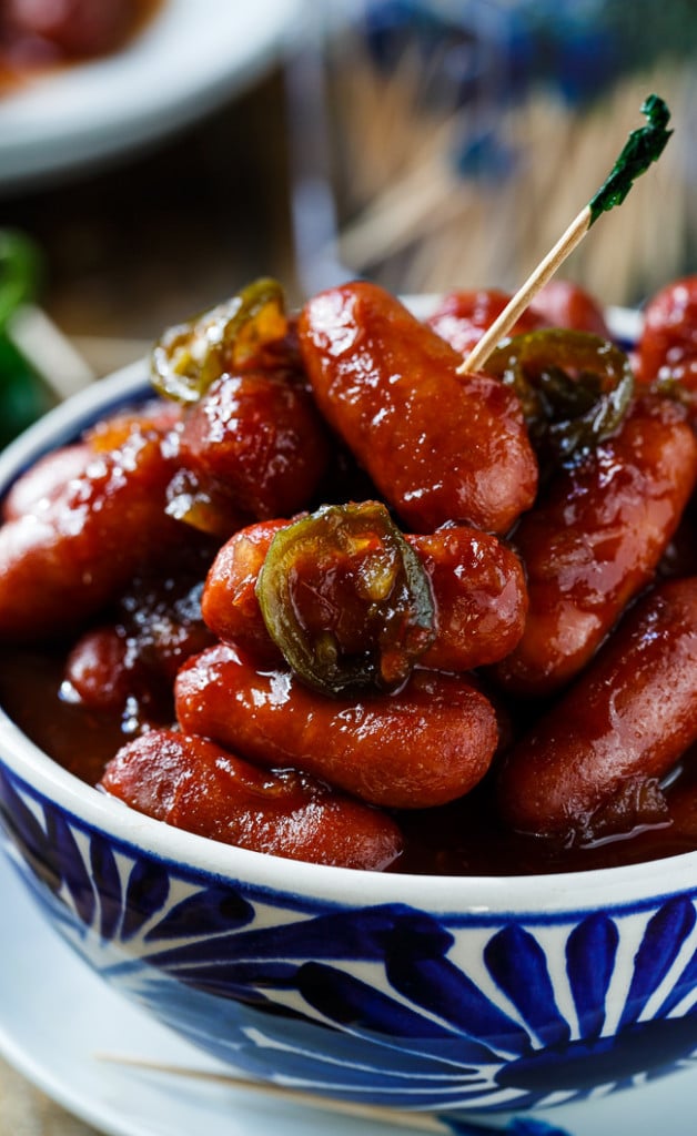 Crock Pot Little Smokies- the easiest appetizer ever. Great for holiday parties!