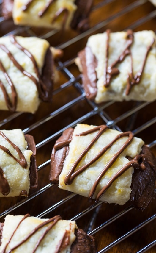 Chocolate Croissant Cookies - a buttery dough wrapped around a Hershey bar.