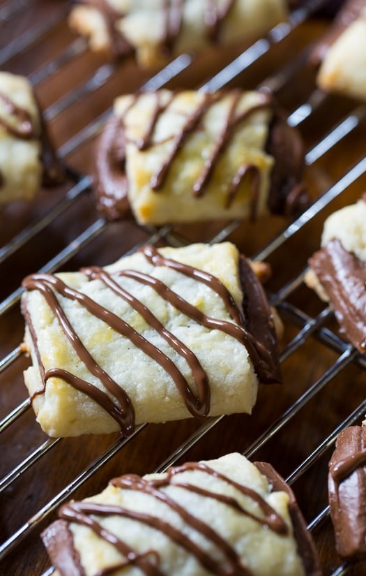 Chocolate Croissant Cookies - a buttery dough wrapped around a Hershey bar.