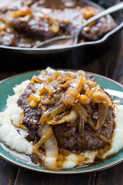 Cubed Steak with Onion Gravy - Spicy Southern Kitchen