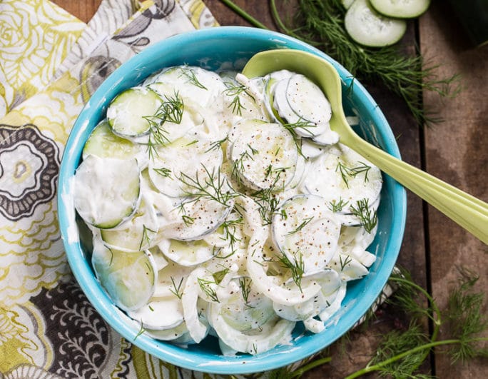 Southern Creamy Cucumbers make a great summer side. #SplendaSweeties #SweetSwaps