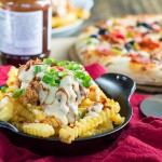 Southern Cheese Fries with BBQ Pork and Pimiento Cheese Sauce