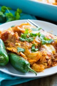 Cheesy, spicy and delicious Shrimp Enchiladas