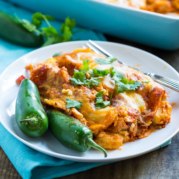 Cheesy, spicy and delicious Shrimp Enchiladas