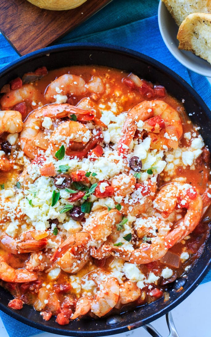 Greek Shrimp with Tomatoes and Feta
