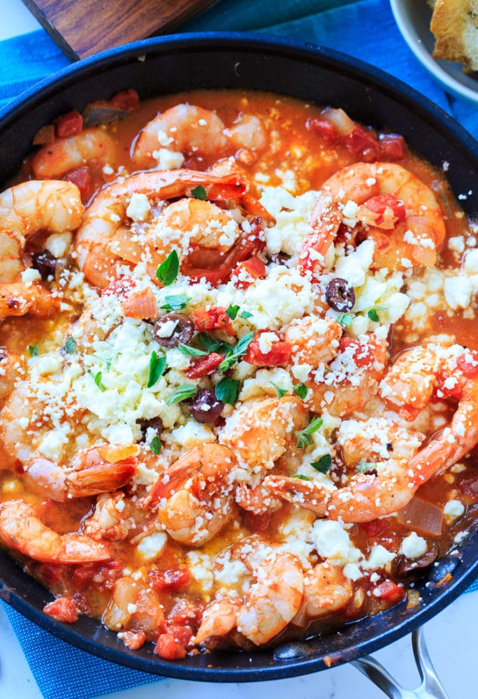 Greek Shrimp with Tomatoes and Feta