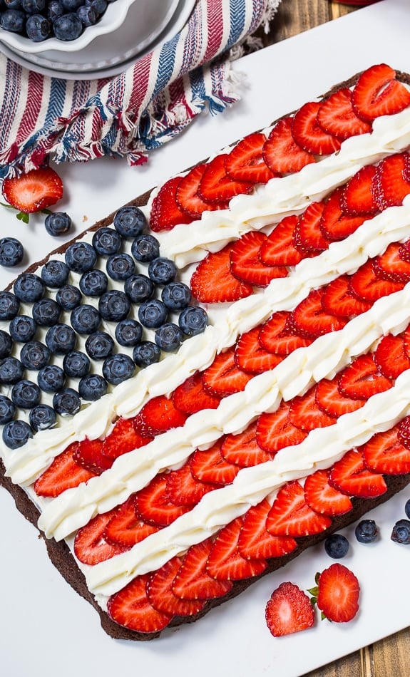 Flag Brownies make a patriotic dessert for the 4th of July.