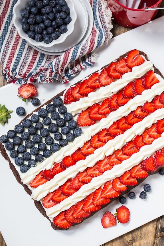 Flag Brownies make a patriotic dessert for the 4th of July