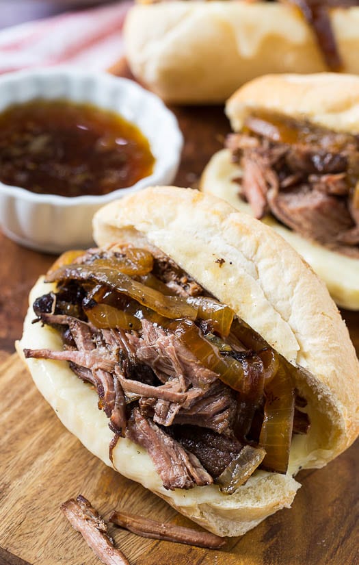 5-Ingredient Slow Cooker French Dip Sandwiches - So Good!