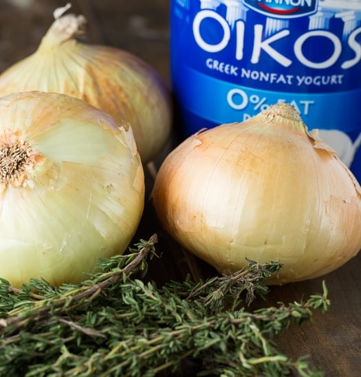 French Onion Dip with Greek yogurt