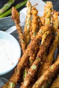 Deep fried Asparagus