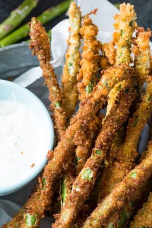 Deep fried Asparagus