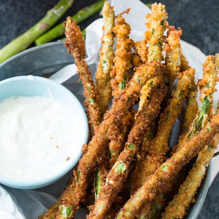 Deep fried Asparagus