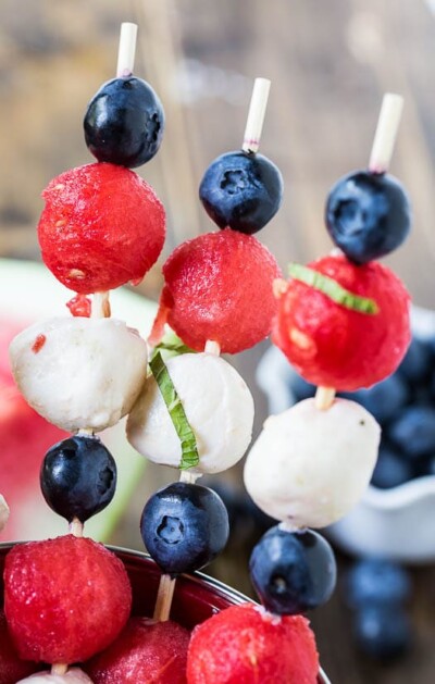 4th of July Fruit Kabobs - Spicy Southern Kitchen