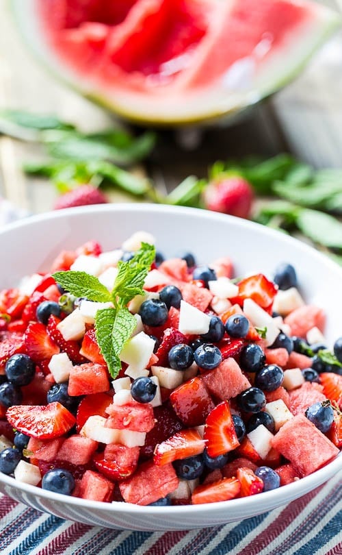 Red, White, and Blue Fruit Salad