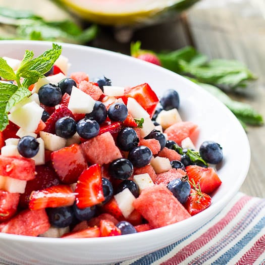 Red, White, and Blue Fruit Salad