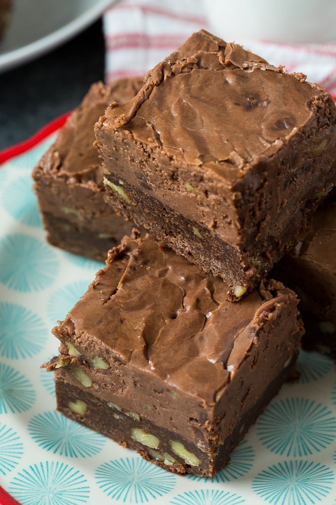 Fudge Topped Brownies are perfect for bake sales.