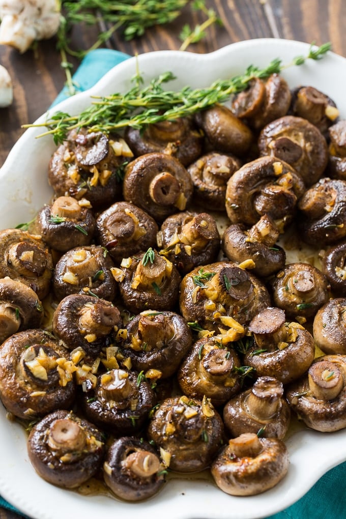 Garlic Butter Roasted Mushrooms