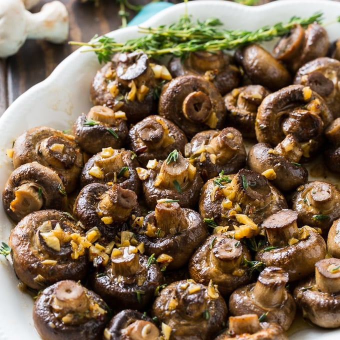 roasted mushrooms
