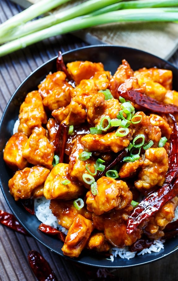 General Tso's Chicken. Sweet and spicy and much better than take out!