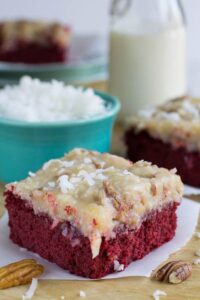 German Chocolate-Red Velvet Cake