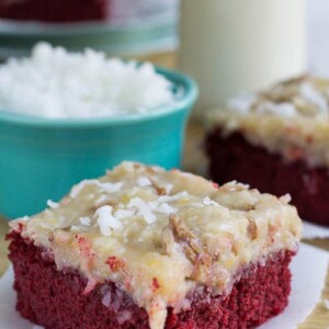 German Chocolate-Red Velvet Cake