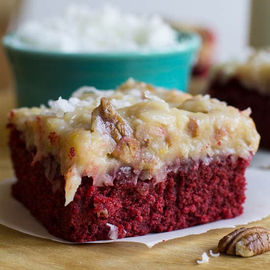 German-Chocolate-Red Velvet Cake