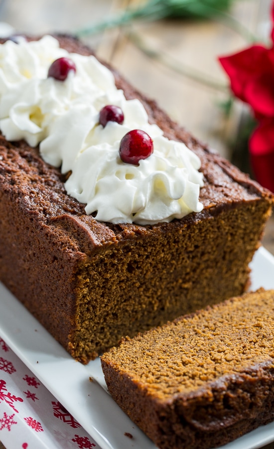 Sweet and Spicy Gingerbread. Some black pepper and other spices really gives this gingerbread some kick.