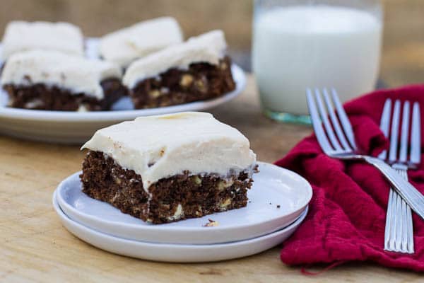 Gingerbread Brownies with Cream Cheese Frosting