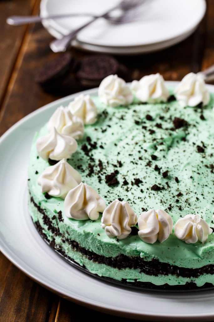 No Bake Grasshopper Pie