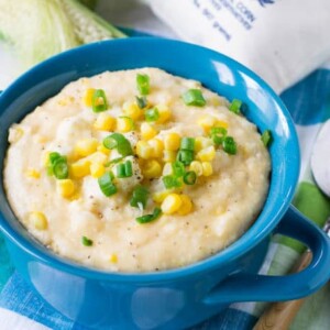 Cheese Grits with Corn and Vidalia Onion