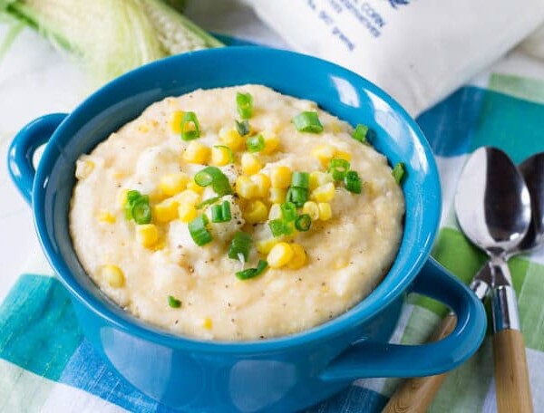 Cheese Grits with Corn and Vidalia Onion